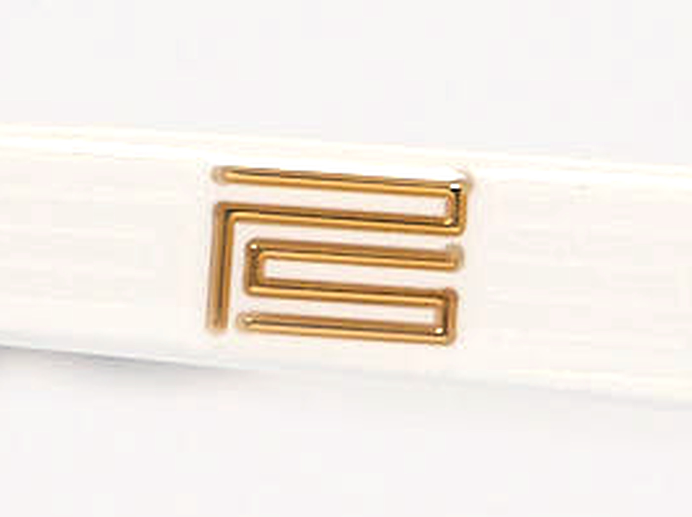 The gold PS mark set into the temple of the Aviator